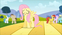 Size: 1280x720 | Tagged: safe, derpibooru import, screencap, cloud kicker, cloudchaser, crescent pony, derpy hooves, dizzy twister, flitter, fluttershy, golden glory, lightning bolt, mane moon, merry may, orange swirl, purple waters, rainbowshine, sassaflash, silverspeed, spring melody, sprinkle medley, warm front, white lightning, pegasus, pony, hurricane fluttershy, animated, anxiety, background pony, creepy, crowd, exit stage left, eye, eyes, female, freakout, hyperventilating, male, mare, nightmare fuel, panic attack, panting, scared, social anxiety, sound, spinning, stallion, watching, webm, you know for kids, 👀