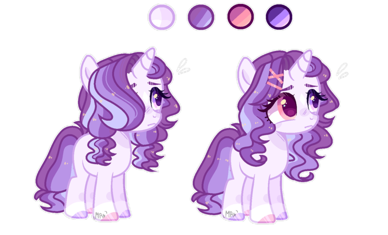 Size: 1280x776 | Tagged: safe, artist:moon-rose-rosie, derpibooru import, oc, oc:claire, unofficial characters only, pony, unicorn, base used, female, filly, hair over one eye, heterochromia, magical lesbian spawn, offspring, parent:rainbow dash, parent:twilight sparkle, parents:twidash, reference sheet, simple background, solo, transparent background, white outline