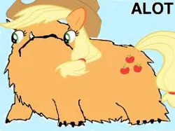 Size: 259x194 | Tagged: alot, applejack, artist:loopylung, derpibooru import, safe, solo, species swap, wat