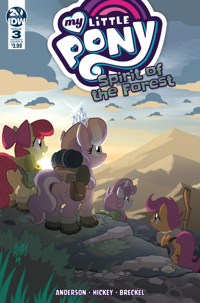 Size: 659x1000 | Tagged: apple bloom, artist:tonyfleecs, cover, cutie mark crusaders, derpibooru import, diamond tiara, idw, safe, scootaloo, spoiler:comic, spoiler:comicspiritoftheforest03, sweetie belle