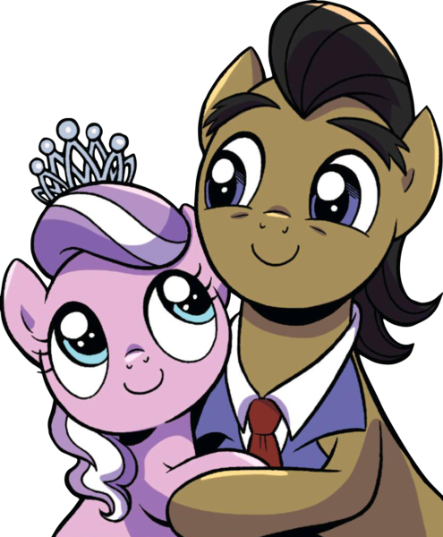 Size: 837x1014 | Tagged: artist:brendahickey, background removed, cute, derpibooru import, diamondbetes, diamond tiara, equestria's best father, father and child, father and daughter, female, filthy rich, hug, idw, male, safe, simple background, smiling, spoiler:comic, spoiler:comicspiritoftheforest03, tiaralove, transparent background