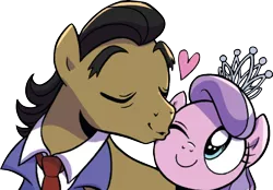 Size: 840x585 | Tagged: artist:brendahickey, background removed, cute, derpibooru import, diamondbetes, diamond tiara, equestria's best father, father and child, father and daughter, female, filthy rich, idw, kissing, kiss on the cheek, male, safe, simple background, smiling, spoiler:comic, spoiler:comicspiritoftheforest03, tiaralove, transparent background