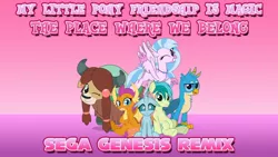Size: 1280x720 | Tagged: safe, derpibooru import, gallus, ocellus, sandbar, silverstream, smolder, yona, changedling, changeling, classical hippogriff, dragon, earth pony, gryphon, hippogriff, pony, yak, uprooted, chiptune, crossover, cute, diaocelles, diastreamies, dragoness, female, gallabetes, kingspartax37, male, music video, remix, sandabetes, sega, sega genesis, sega mega drive, smolderbetes, stallion, student six, text, the place where we belong, thumbnail, title card, video game, yonadorable, youtube link