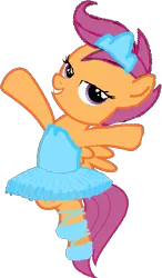 Size: 411x706 | Tagged: safe, artist:angrymetal, derpibooru import, scootaloo, pegasus, pony, arms wide open, ballerina, ballet, ballet slippers, clothes, cute, cutealoo, girly, jewelry, on one leg, scootarina, scootatutu, scootutu, shoes, simple background, skirt, skirtaloo, smiling, solo, tiara, tomboy taming, transparent background, tutu