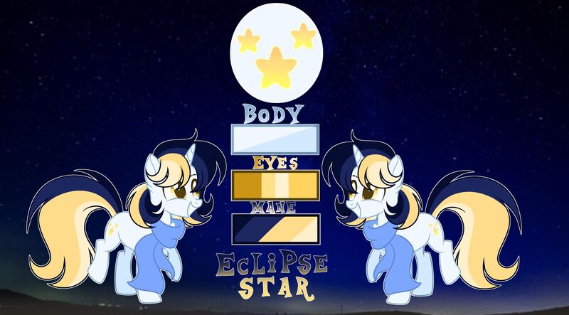 Size: 1920x1063 | Tagged: safe, artist:thesmall-artist, derpibooru import, oc, oc:eclipse star, pony, unicorn, clothes, male, reference sheet, scarf, solo, stallion