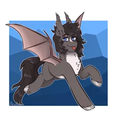 Size: 2756x2953 | Tagged: safe, artist:jeshh, derpibooru import, oc, oc:rio, bat pony, pony, male, solo, stallion, tongue out