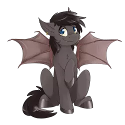 Size: 1000x1000 | Tagged: safe, artist:jeshh, derpibooru import, oc, oc:rio, bat pony, pony, male, solo, stallion