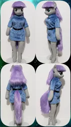 Size: 2048x3642 | Tagged: safe, artist:bananabeans, derpibooru import, maud pie, anthro, earth pony, unguligrade anthro, anthro plushie, arm hooves, clothes, doll, female, for sale, mare, plushie, toy