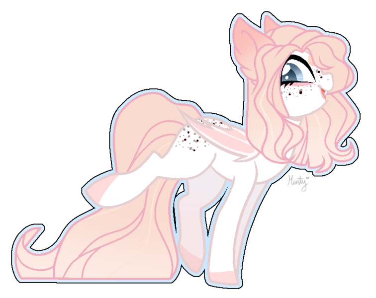 Size: 874x694 | Tagged: safe, artist:mintoria, derpibooru import, oc, oc:giselle, bat pony, pony, female, mare, simple background, solo, transparent background