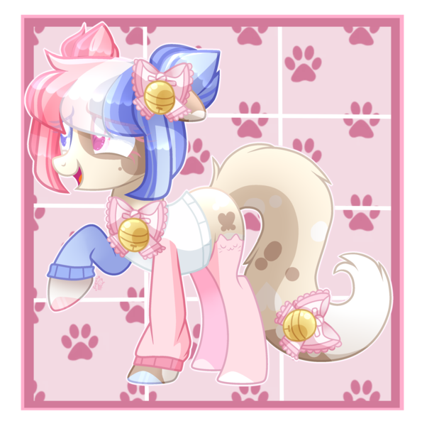 Size: 2977x3000 | Tagged: safe, artist:sugaryicecreammlp, derpibooru import, oc, oc:kitten milk, earth pony, pony, augmented tail, base used, female, heterochromia, high res, mare, raised hoof, solo