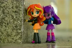 Size: 6016x4012 | Tagged: safe, artist:artofmagicpoland, derpibooru import, sunset shimmer, twilight sparkle, twilight sparkle (alicorn), alicorn, equestria girls, attack, behind you, doll, equestria girls minis, eqventures of the minis, katowice, patriotic, poland, silesian uprising, toy, train station