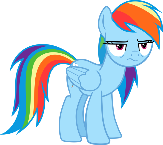 Size: 8427x7521 | Tagged: safe, artist:vvolllovv, derpibooru import, rainbow dash, pegasus, pony, female, mare, rainbow dash is not amused, solo, unamused, vector, wings