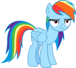 Size: 8427x7521 | Tagged: safe, artist:vvolllovv, derpibooru import, rainbow dash, pegasus, pony, female, mare, rainbow dash is not amused, solo, unamused, vector, wings