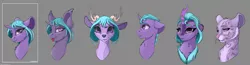 Size: 5500x1424 | Tagged: safe, artist:skitsniga, derpibooru import, oc, oc:eleane tih, unofficial characters only, bat pony, cat, kirin, pony, unicorn, base used, bat pony oc, bat wings, female, gray background, kirin oc, male, mare, simple background, wings