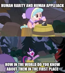 Size: 500x562 | Tagged: a trivial pursuit, bell, caption, comic, cozy glow, derpibooru import, edit, edited screencap, frenemies (episode), image macro, implied lesbian, implied rarijack, implied shipping, lord tirek, queen chrysalis, safe, screencap, screencap comic, text, twilight sparkle