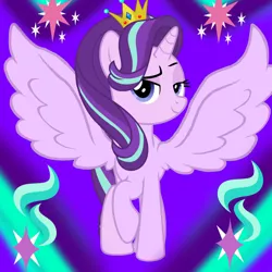 Size: 1000x1000 | Tagged: artist needed, safe, artist:kysss90, derpibooru import, edit, editor:katya, starlight glimmer, alicorn, pony, alicornified, race swap, show accurate, starlicorn, vector, wings, xk-class end-of-the-world scenario