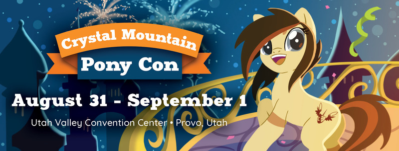 Size: 1708x650 | Tagged: safe, derpibooru import, oc, pony, crystal mountain pony con, mascot, utah