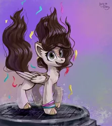 Size: 2400x2700 | Tagged: safe, artist:amy-gamy, derpibooru import, oc, oc:summer heat, unofficial characters only, kirin, winged kirin, looking at you, quadrupedal, solo