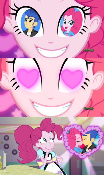 Size: 1280x2160 | Tagged: safe, artist:3d4d, derpibooru import, flash sentry, pinkie pie, coinky-dink world, eqg summertime shorts, equestria girls, female, kissing, male, meme, pinkie's eyes, pinkiesentry, shipping, straight