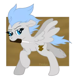 Size: 1800x1800 | Tagged: safe, artist:ponkus, derpibooru import, oc, oc:arctic charm, unofficial characters only, pegasus, pony, fallout equestria, baton, female, mare, solo