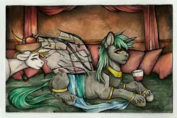 Size: 2625x1753 | Tagged: safe, artist:nikameowbb, derpibooru import, oc, oc:04, changeling, original species, pegasus, pony, unicorn, advertisement, background pony, colored, commission, commission info, drawing, male, paint, painting, pencil, traditional art, watercolor painting