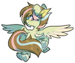 Size: 525x439 | Tagged: safe, artist:kiilugon, artist:oxy-diamond, derpibooru import, oc, oc:pastel cream, unofficial characters only, pegasus, pony, simple background, solo, transparent background