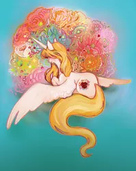 Size: 794x1000 | Tagged: safe, artist:saint-juniper, derpibooru import, oc, oc:iridia, alicorn, pony, fanfic:myths and birthrights, alicorn oc, horn, solo, wings