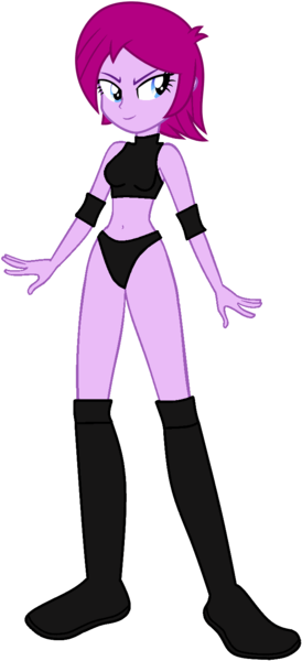 Size: 684x1497 | Tagged: safe, artist:invisibleink, artist:marcusvanngriffin, deleted from derpibooru, derpibooru import, fuchsia blush, equestria girls, belly button, boots, clothes, elbow pads, female, knee pads, midriff, shoes, simple background, solo, sports, sports bra, sports panties, transparent background, vector, wrestler, wrestling