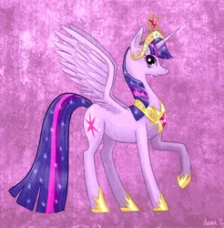 Size: 800x814 | Tagged: safe, artist:pedantia, derpibooru import, twilight sparkle, twilight sparkle (alicorn), alicorn, pony, big crown thingy, element of magic, female, jewelry, mare, regalia, solo