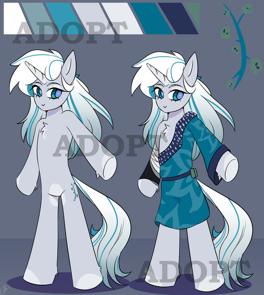 Size: 2500x2800 | Tagged: safe, artist:tigra0118, derpibooru import, oc, semi-anthro, unicorn, adoptable, auction, commission, link in description, my little pony, paypal, solo, your character here