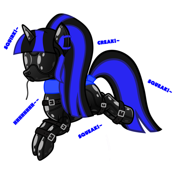 Size: 5500x5500 | Tagged: questionable, artist:severity-gray, derpibooru import, oc, oc:coldlight bluestar, unofficial characters only, pony, unicorn, bdsm, blindfold, blowjob, bondage, breathplay, clothes, collar, deepthroat, ear plugs, encasement, female, fetish, latex, latex suit, locks, mare, nose plug, oral, pleasure, rubber, self bondage, sex toy, shiny, side, simple background, skintight clothes, solo, straps, suit, tail wrap, transparent background