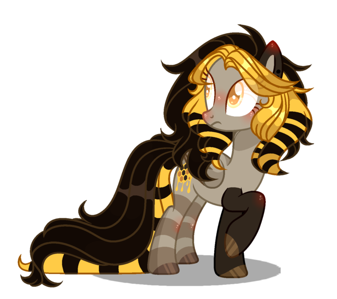 Size: 1537x1363 | Tagged: safe, artist:manella-art, derpibooru import, oc, oc:bee, pegasus, pony, female, mare, simple background, solo, transparent background