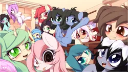 Size: 3840x2160 | Tagged: semi-grimdark, artist:an-m, derpibooru import, oc, oc:abstract module, oc:anonfilly, oc:callie, oc:cold shine, oc:dakara, oc:doce, oc:exxie, oc:genoveva, oc:har blair, oc:har glind, oc:horo, oc:mayni, oc:mirage finch, oc:moonrain, oc:natee, oc:reflect decrypt, oc:setna, oc:synthy, oc:tezla, unofficial characters only, earth pony, ghost, ghost pony, pegasus, pony, unicorn, armpits, blushing, death, execution, fangs, female, filly, hanging, hanging (by neck), hat, heterochromia, lego, looking at you, lying down, magic, mare, open mouth, tongue out, when you see it