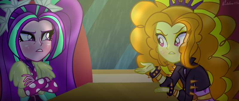 Safe Artist Rainbow S Derpibooru Import Adagio Dazzle Aria Blaze Equestria