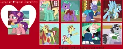 Size: 1280x507 | Tagged: safe, artist:ghostwriter434, derpibooru import, firelight, flam, flim, gladmane, jet set, spoiled rich, svengallop, wind rider, zephyr breeze, pony, flim flam brothers, meme