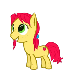 Size: 900x900 | Tagged: artist:inkwelt, bangs, cutie mark, derpibooru import, female, filly, freckles, green eyes, mare, not an apple family oc, oc, oc:pink pearl, safe, smiling, solo