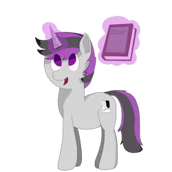 Size: 2500x2500 | Tagged: safe, artist:inky scroll, derpibooru import, oc, oc:inky scroll, pony, unicorn, book, magic, magic aura, male, simple background, stallion, transparent background