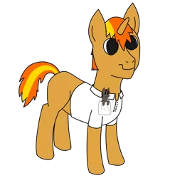 Size: 873x915 | Tagged: safe, artist:james19751, derpibooru import, oc, oc:ember stone, oc:radray, pony, clothes, derp, emberay, female, male, micro, oc x oc, shipping, shirt, straight