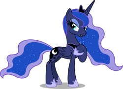 Size: 10000x7243 | Tagged: safe, artist:chrzanek97, derpibooru import, princess luna, alicorn, pony, a royal problem, .svg available, absurd resolution, cutie mark, female, mare, open mouth, pointing at self, simple background, solo, transparent background, vector