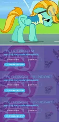 Size: 781x1603 | Tagged: safe, derpibooru import, edit, edited screencap, screencap, lightning dust, pegasus, pony, the ending of the end, the last problem, wonderbolts academy, abuse, dustabuse, end of ponies, sad
