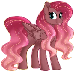 Size: 1920x1839 | Tagged: safe, artist:missmele-madness, derpibooru import, oc, pegasus, pony, :p, deviantart watermark, female, magical lesbian spawn, mare, mlem, obtrusive watermark, offspring, parent:fluttershy, parent:princess luna, parents:lunashy, silly, simple background, solo, tongue out, transparent background, watermark