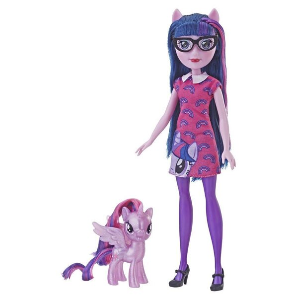 Size: 1000x1000 | Tagged: safe, derpibooru import, sci-twi, twilight sparkle, twilight sparkle (alicorn), alicorn, pony, equestria girls, equestria girls series, clothes, doll, dress, female, glasses, high heels, human ponidox, lipstick, mary janes, merchandise, pantyhose, self ponidox, shoes, simple background, toy, twolight, white background