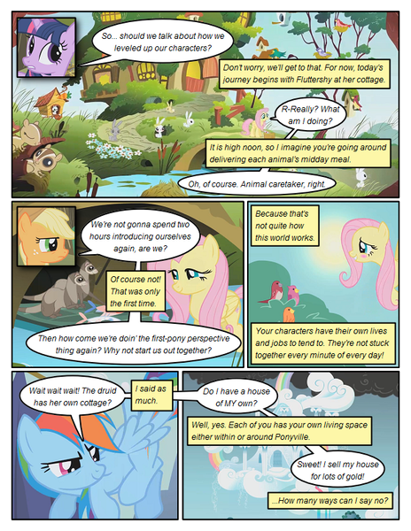 Animal Applejack Artist Newbiespud Bird House Bridge Comic Comic Friendship Is Dragons Dead Derpibooru Import Dialogue Dragonshy Earth Pony Edit Edited Screencap Feeding Female Ferret Fish Fluttershy Mare Pegasus Pony