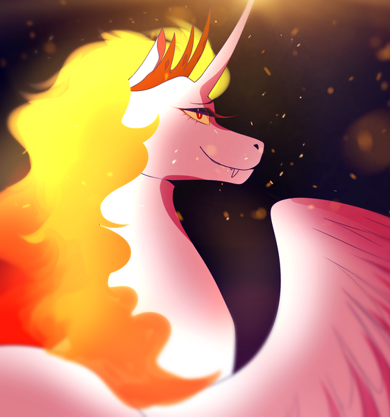 Size: 1874x2000 | Tagged: safe, artist:pumpkabooo, derpibooru import, daybreaker, alicorn, pony, missing accessory, solo