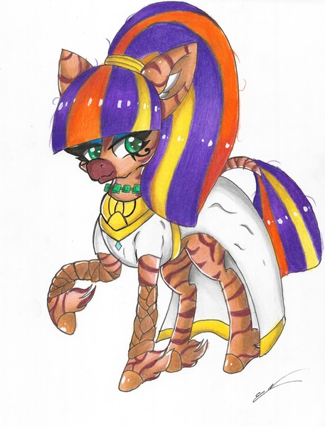 Size: 4664x6120 | Tagged: absurd resolution, artist:luxiwind, clothes, derpibooru import, dress, female, oc, oc:ira, safe, solo, traditional art, zebra