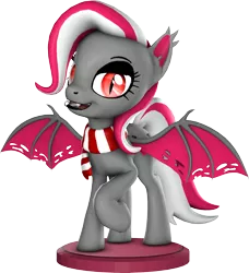 Size: 1808x1979 | Tagged: safe, artist:melodiousmarci, derpibooru import, oc, oc:miabat, unofficial characters only, bat pony, pony, 3d, figurine, looking at you, simple background, source filmmaker, transparent background