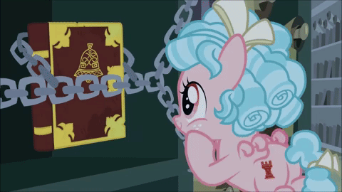 Size: 480x270 | Tagged: safe, derpibooru import, screencap, cozy glow, pegasus, pony, the summer sun setback, animated, book, butt, cartoon physics, chains, cozy glow is not amused, cozy glutes, cozybetes, cute, flying, gif, logic, plot, visual gag