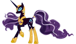 Size: 4888x2813 | Tagged: safe, artist:arkadynekozukii, derpibooru import, idw, nightmare rarity, pony, unicorn, armor, female, high res, idw showified, mare, simple background, solo, transparent background, vector