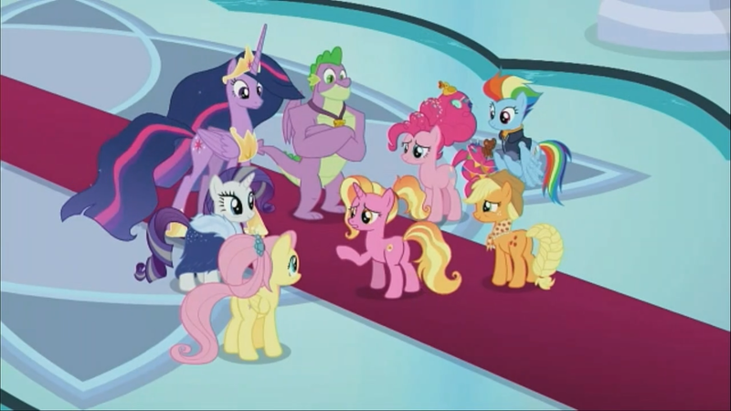 Size: 1366x768 | Tagged: alicorn, applejack, derpibooru import, dragon, fluttershy, gigachad spike, luster dawn, mane seven, mane six, older, older applejack, older fluttershy, older mane six, older pinkie pie, older rainbow dash, older rarity, older spike, older twilight, pinkie pie, princess twilight 2.0, rainbow dash, rarity, safe, screencap, spike, the last problem, twilight sparkle, twilight sparkle (alicorn), winged spike