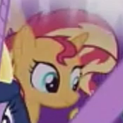 Size: 174x174 | Tagged: alicorn, caption, cropped, derpibooru import, it happened, it has finally happened, safe, screencap, sunset shimmer, text, the last problem, twilight sparkle, twilight sparkle (alicorn)